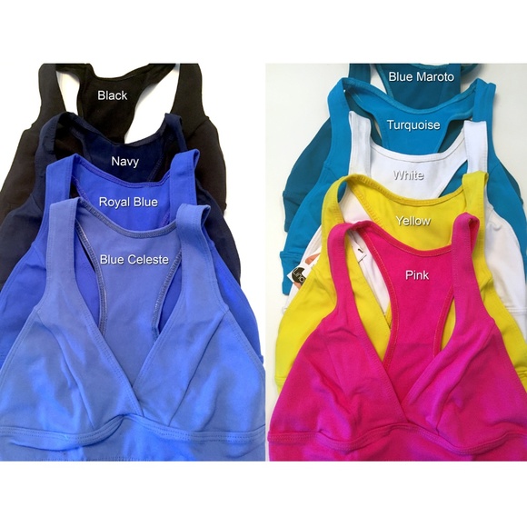 Brazilian Supplex Sports Bra Top Racerback Pink - Picture 3 of 3